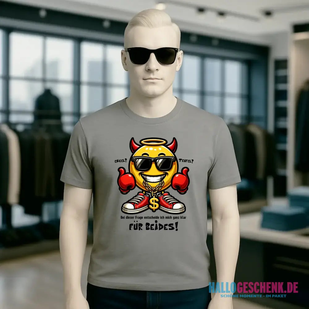 Engel? Teufel? Beides! • Unisex Premium T-Shirt XS-5XL aus Bio-Baumwolle für Damen & Herren • Exklusivdesign • personalisiert