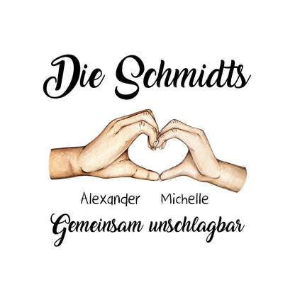 Familienbande 0-7 Kinder • personalisiert • STICKER 20x20cm (Aufkleber) - ausgestanzter Sticker 20x20 cm (Aufkleber)