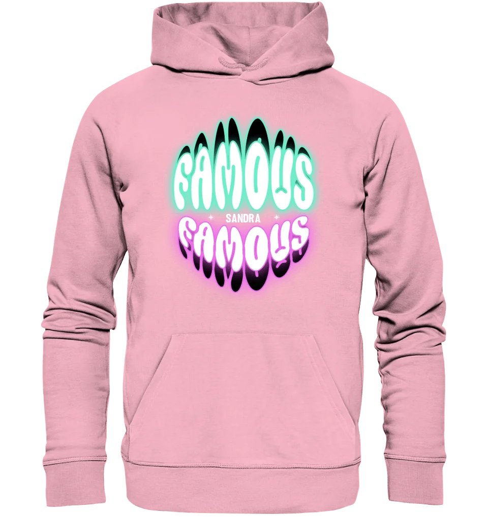 FAMOUS + Name • personalisierter Text • Unisex Premium Hoodie XS - 5XL aus Bio - Baumwolle für Damen & Herren • Exklusivdesign • personalisiert von HalloGeschenk.de