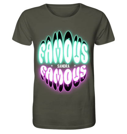 FAMOUS + Name • personalisierter Text • Unisex Premium T-Shirt XS - 5XL aus Bio - Baumwolle für Damen & Herren • Exklusivdesign • personalisiert von HalloGeschenk.de