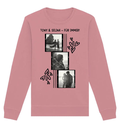 Farbklecks-Effekt • mehrere Artikel • ’Statement-Collection’ • Wunschtext • Mein Fotomotiv - Unisex Sweatshirt • Bio