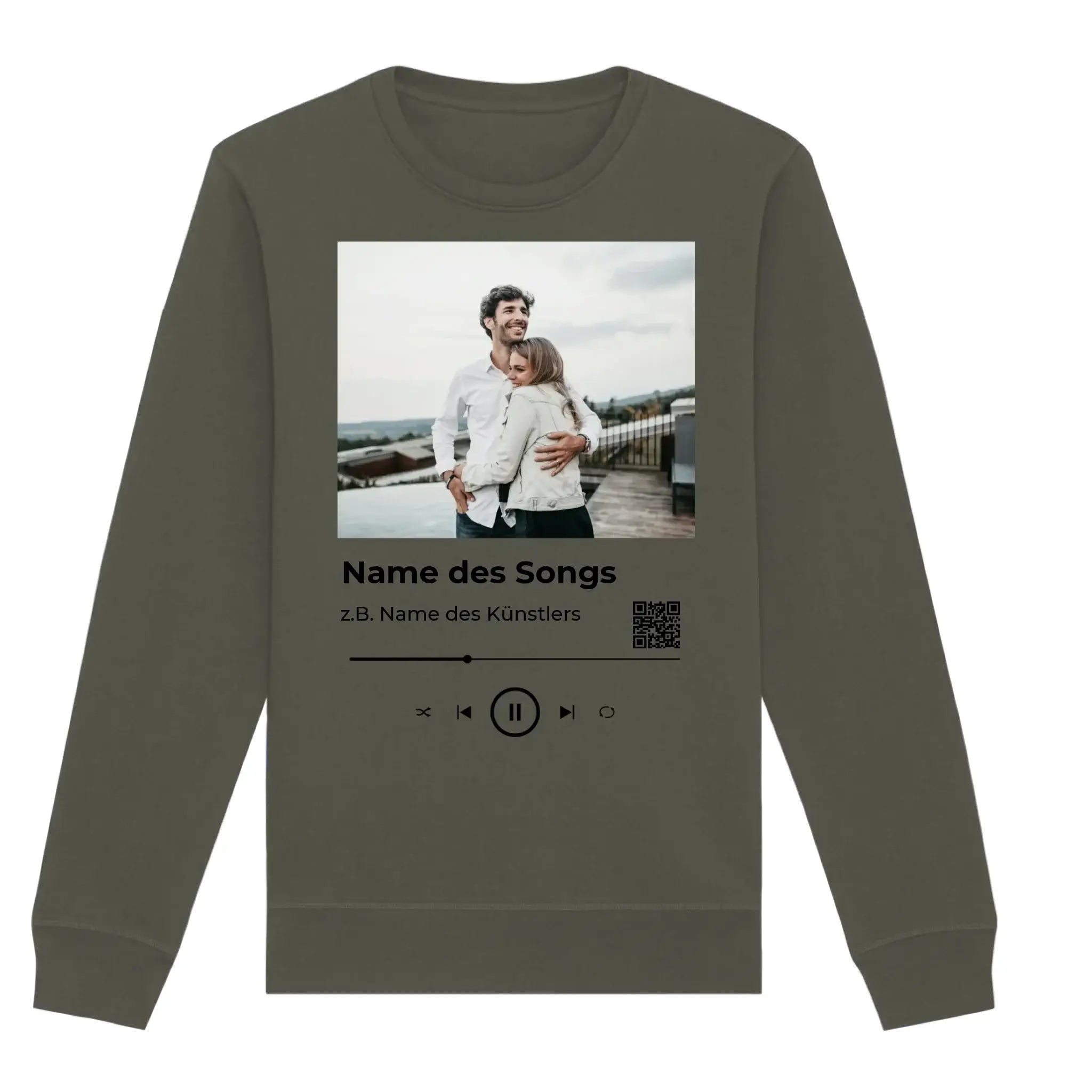 Spotify-Fotomotiv • mehrere Artikel • ’Statement-Collection’ • Wunschtext • Mein Fotomotiv - Unisex Sweatshirt • Bio