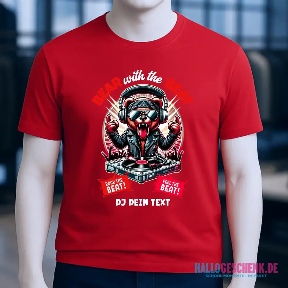 Feel the beat • DJ Dein Text • Musik • Music • Hip Hop • Rnb • Techno • House • Charts • Unisex Premium T-Shirt XS-5XL aus Bio-Baumwolle für Herren & Damen • personalisiert • Motivprodukt