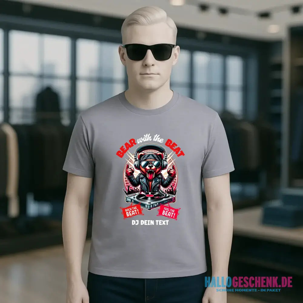 Feel the beat • DJ Dein Text • Musik • Music • Hip Hop • Rnb • Techno • House • Charts • Unisex Premium T-Shirt XS-5XL aus Bio-Baumwolle für Herren & Damen • personalisiert • Motivprodukt