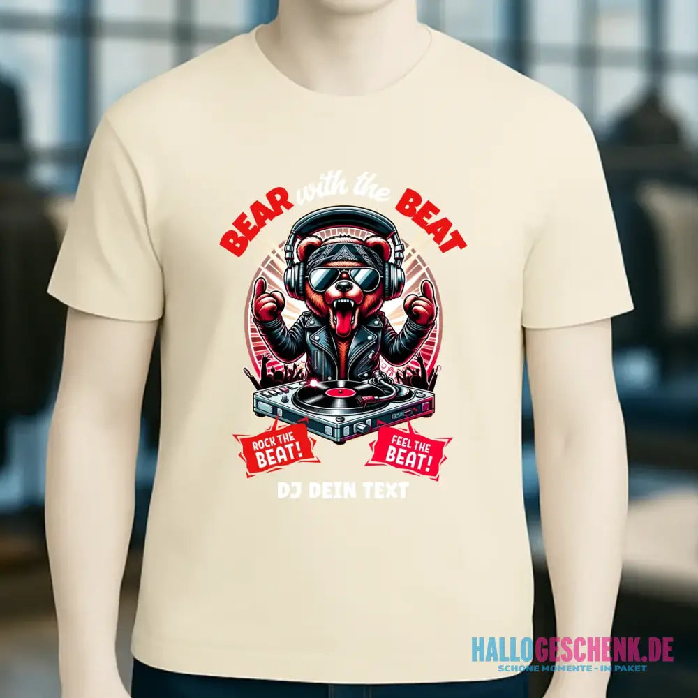 Feel the beat • DJ Dein Text • Musik • Music • Hip Hop • Rnb • Techno • House • Charts • Unisex Premium T-Shirt XS-5XL aus Bio-Baumwolle für Herren & Damen • personalisiert • Motivprodukt