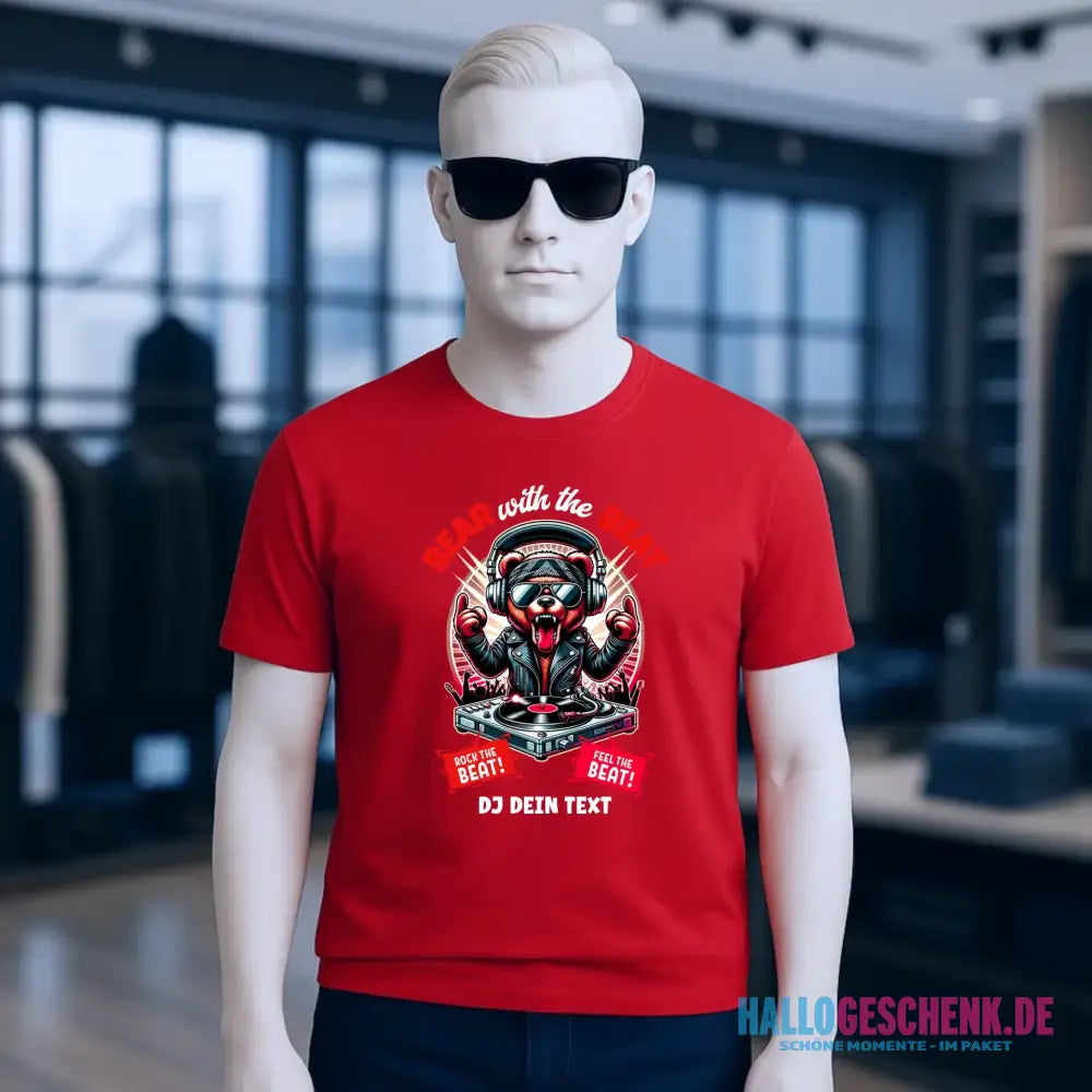 Feel the beat • DJ Dein Text • Musik • Music • Hip Hop • Rnb • Techno • House • Charts • Unisex Premium T-Shirt XS-5XL aus Bio-Baumwolle für Herren & Damen • personalisiert • Motivprodukt