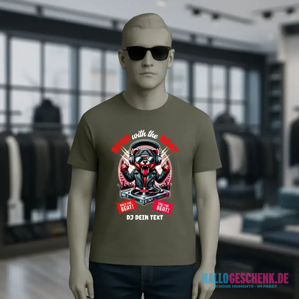 Feel the beat • DJ Dein Text • Musik • Music • Hip Hop • Rnb • Techno • House • Charts • Unisex Premium T-Shirt XS-5XL aus Bio-Baumwolle für Herren & Damen • personalisiert • Motivprodukt