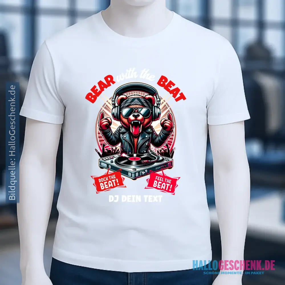 Feel the beat • DJ Dein Text • Musik • Music • Hip Hop • Rnb • Techno • House • Charts • Unisex Premium T-Shirt XS-5XL aus Bio-Baumwolle für Herren & Damen • personalisiert • Motivprodukt