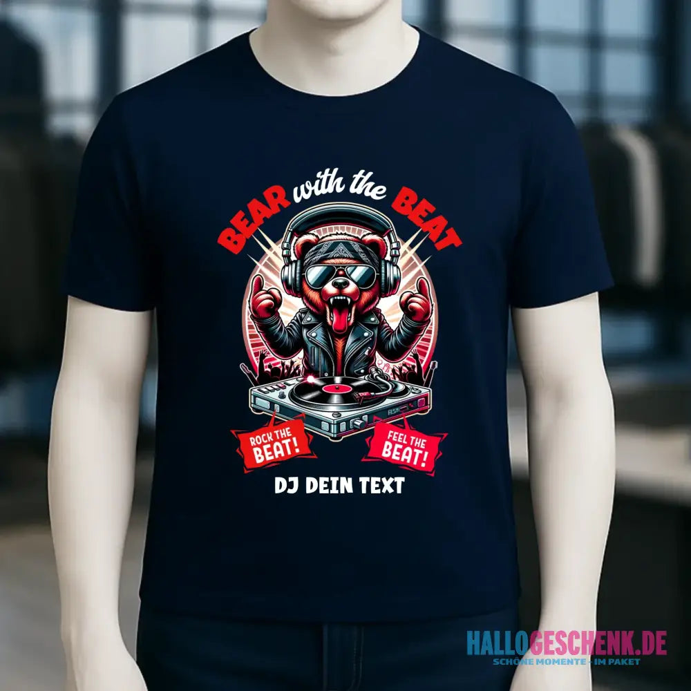 Feel the beat • DJ Dein Text • Musik • Music • Hip Hop • Rnb • Techno • House • Charts • Unisex Premium T-Shirt XS-5XL aus Bio-Baumwolle für Herren & Damen • personalisiert • Motivprodukt