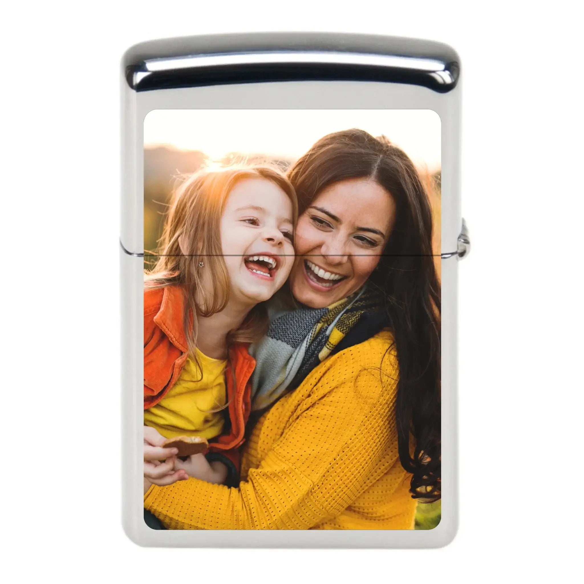 Feuerzeug mit Foto • verchromtes Benzinfeuerzeug (personalisierbare Fotogeschenke) - personalisierbare Feuerzeuge