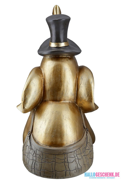 Figur: Elefant „Maroni“ – Kunstharz • goldfarben • 29×15×24 cm • Gilde - Figur