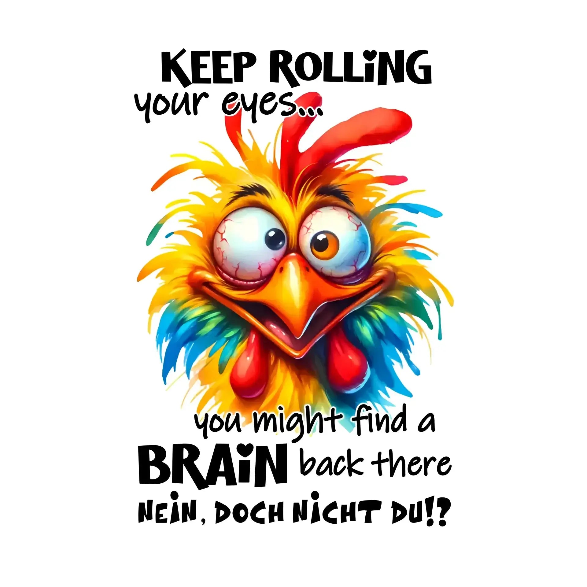 Find a brain!? • STICKER 20x20 cm (Aufkleber) - White / OneSize / ausgestanzter Sticker 20x20 cm (Aufkleber)