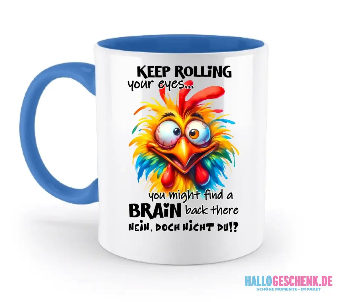Find a brain!? • zweifarbige Tasse • Exklusivdesign • personalisiert