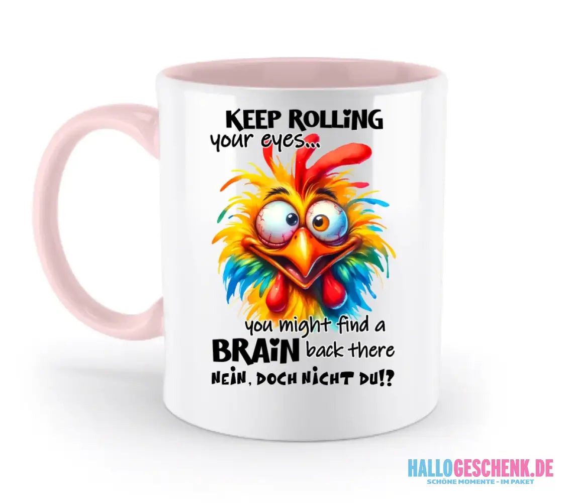 Find a brain!? • zweifarbige Tasse • Exklusivdesign • personalisiert