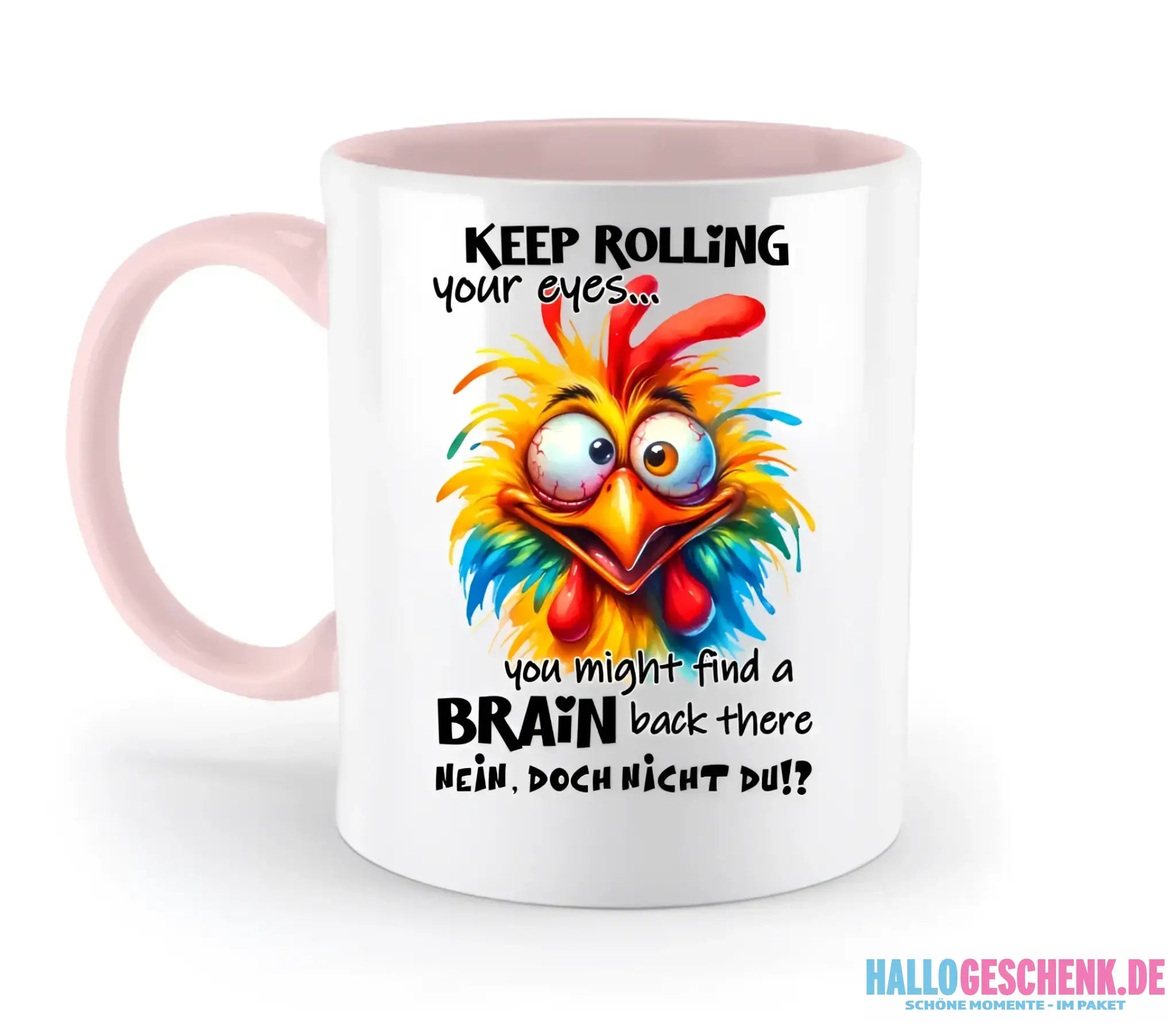 Find a brain!? • zweifarbige Tasse • Exklusivdesign • personalisiert
