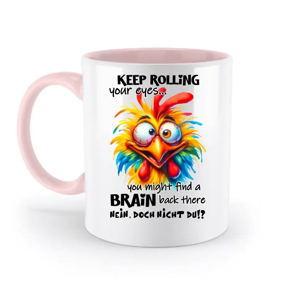 Find a brain!? • zweifarbige Tasse • Exklusivdesign • personalisiert