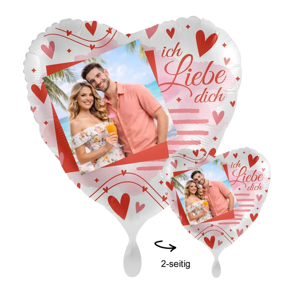 Foto-Luftballon ’Love’ - Dein Foto - Bild • 43cm Luftballon • personalisierbar - Love • personalisiert / Foto-Ballon
