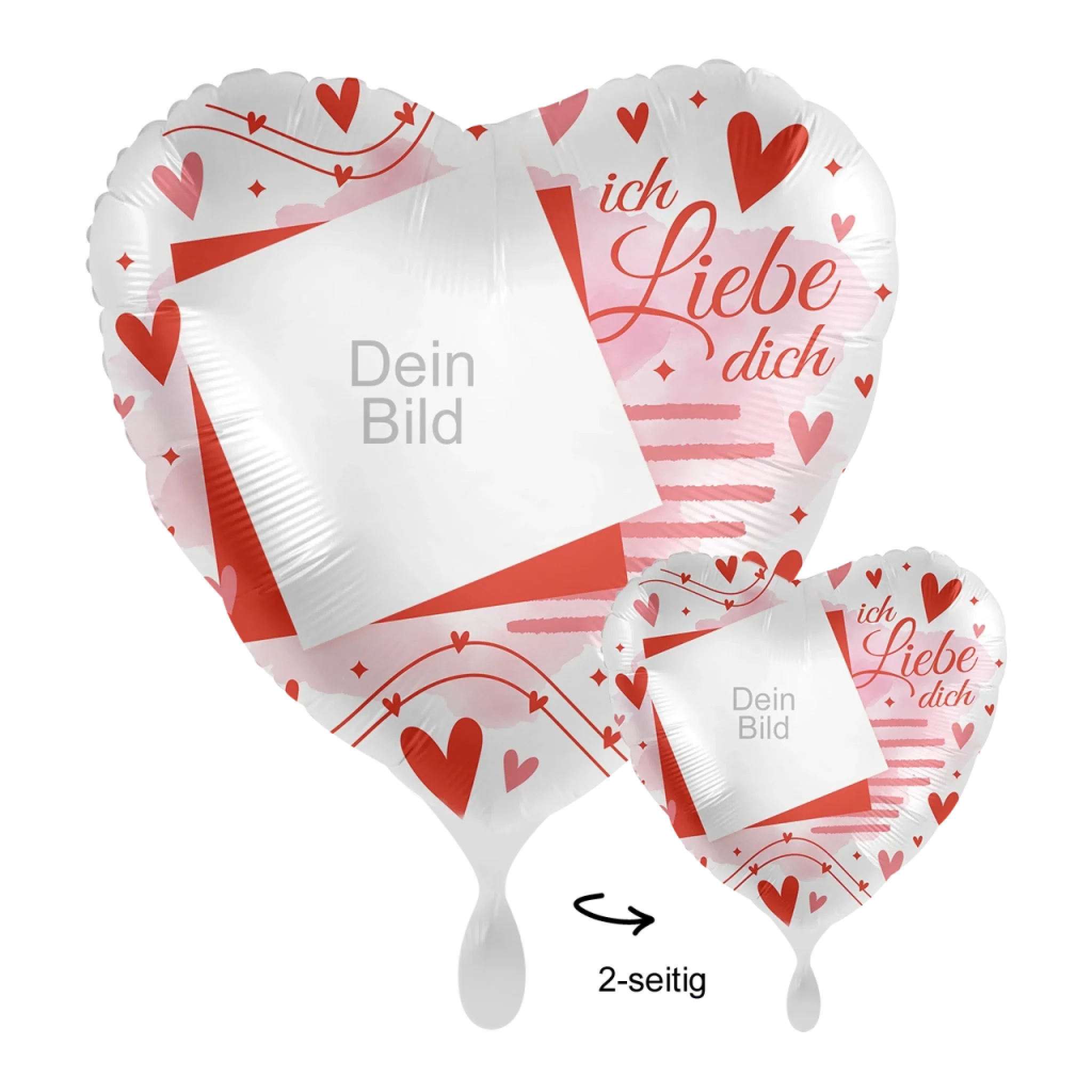 Foto-Luftballon ’Love’ (mit KI-Cartoon-Effekt) - Dein Foto - Bild • 43cm Luftballon • personalisierbar - Love