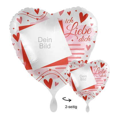 Foto-Luftballon ’Love’ (mit KI-Cartoon-Effekt) - Dein Foto - Bild • 43cm Luftballon • personalisierbar - Love