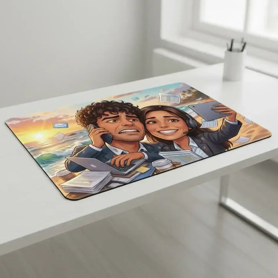 Foto-Schreibtischunterlage 60x40 cm - KI-Effekt - personalisiertes Fotogeschenk - über 40 KI-Vorlagen