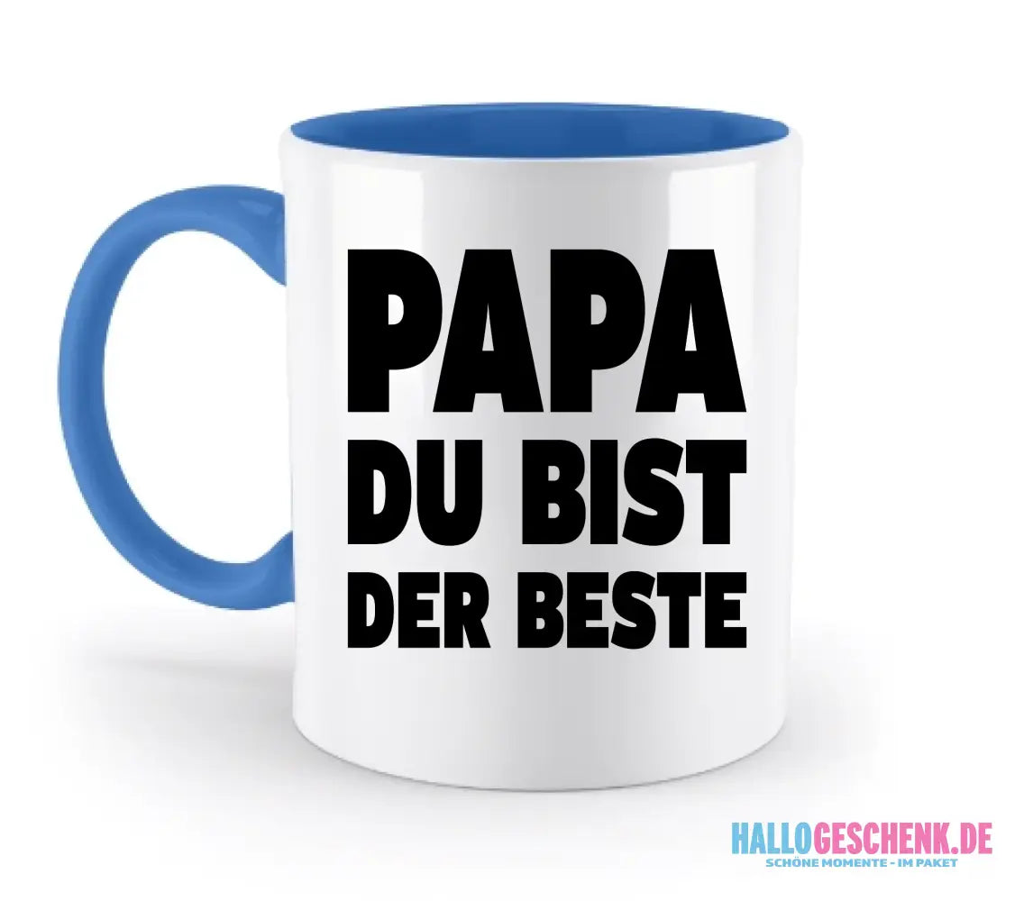 Fotowort: Papa • Fotogeschenk • personalisiert • zweifarbige Tasse (spülmaschinenfest) - zweifarbige Tasse