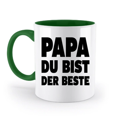 Fotowort: Papa • Fotogeschenk • personalisiert • zweifarbige Tasse (spülmaschinenfest) - zweifarbige Tasse