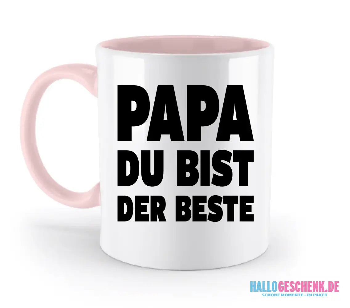 Fotowort: Papa • Fotogeschenk • personalisiert • zweifarbige Tasse (spülmaschinenfest) - zweifarbige Tasse