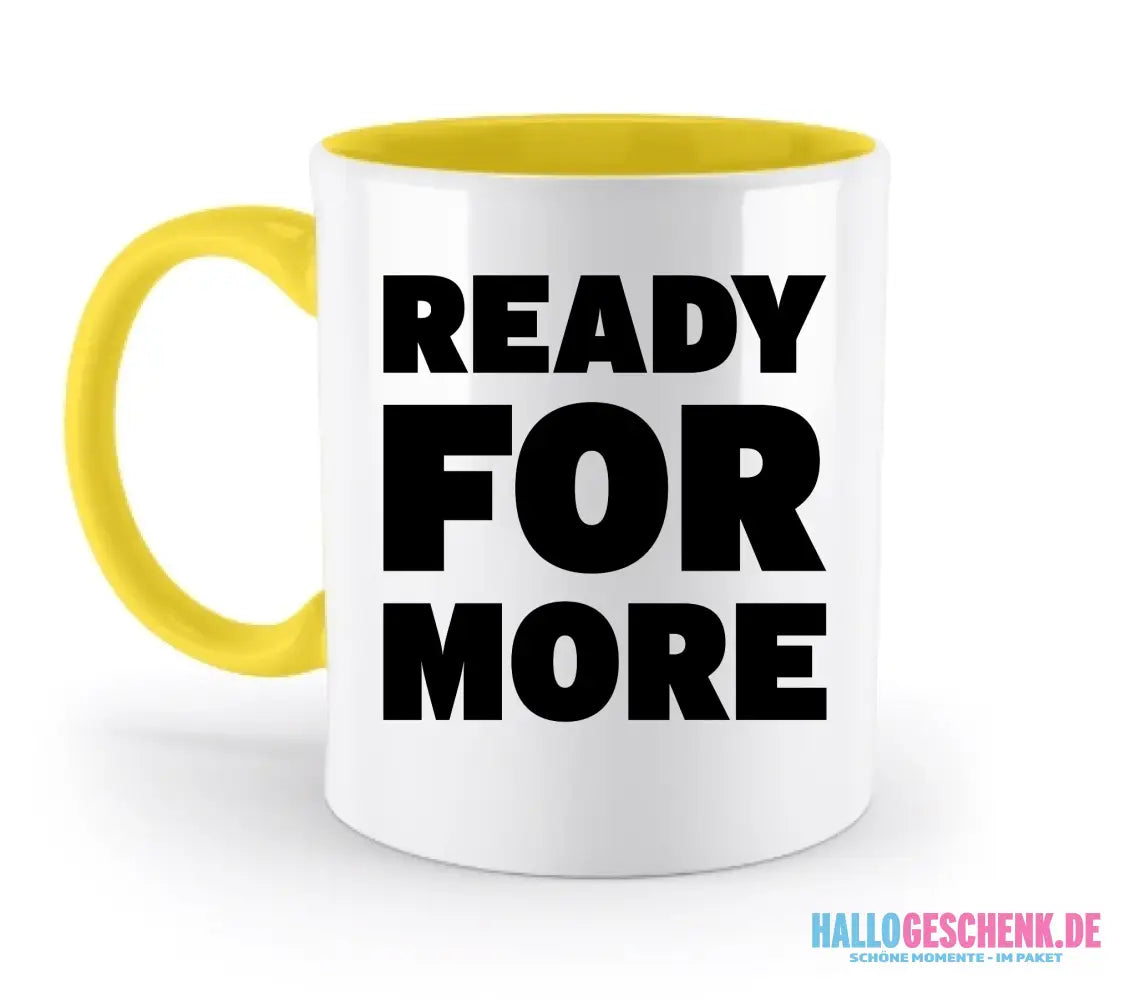 Fotowort: Ready for more • Fotogeschenk • personalisiert • zweifarbige Tasse (spülmaschinenfest) - zweifarbige Tasse