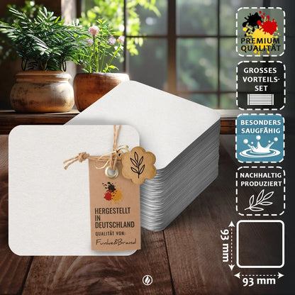 Freche Bierdeckel - 50er Set mit Zweideutigen Sprüchen ’Mach mich schmutzig’ & ’Benutz heute’