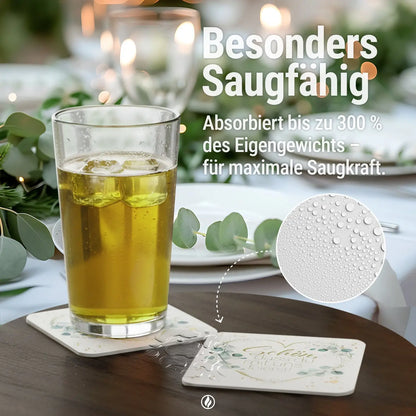 Freche Bierdeckel - 50er Set mit Zweideutigen Sprüchen ’Mach mich schmutzig’ & ’Benutz heute’