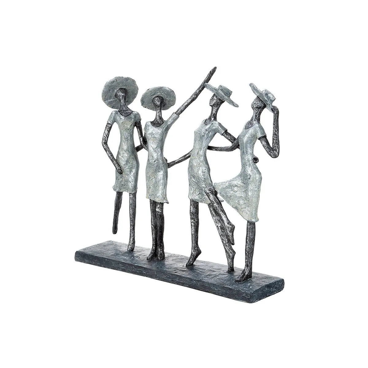 Freude und Verbundenheit • Beste Freundinnen • 4 Frauen • Silber • Skulptur • Wohndeko von HalloGeschenk.de