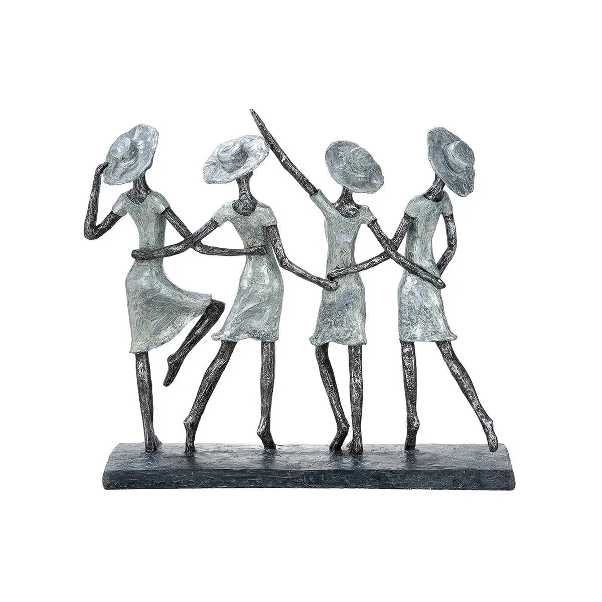 Freude und Verbundenheit • Beste Freundinnen • 4 Frauen • Silber • Skulptur • Wohndeko von HalloGeschenk.de