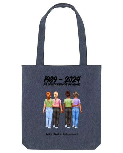Friendship: 1-5 Kinder • mehrere Artikel • ’Statement-Collection’ • Wunschtext • personalisierte Figuren - Stofftasche