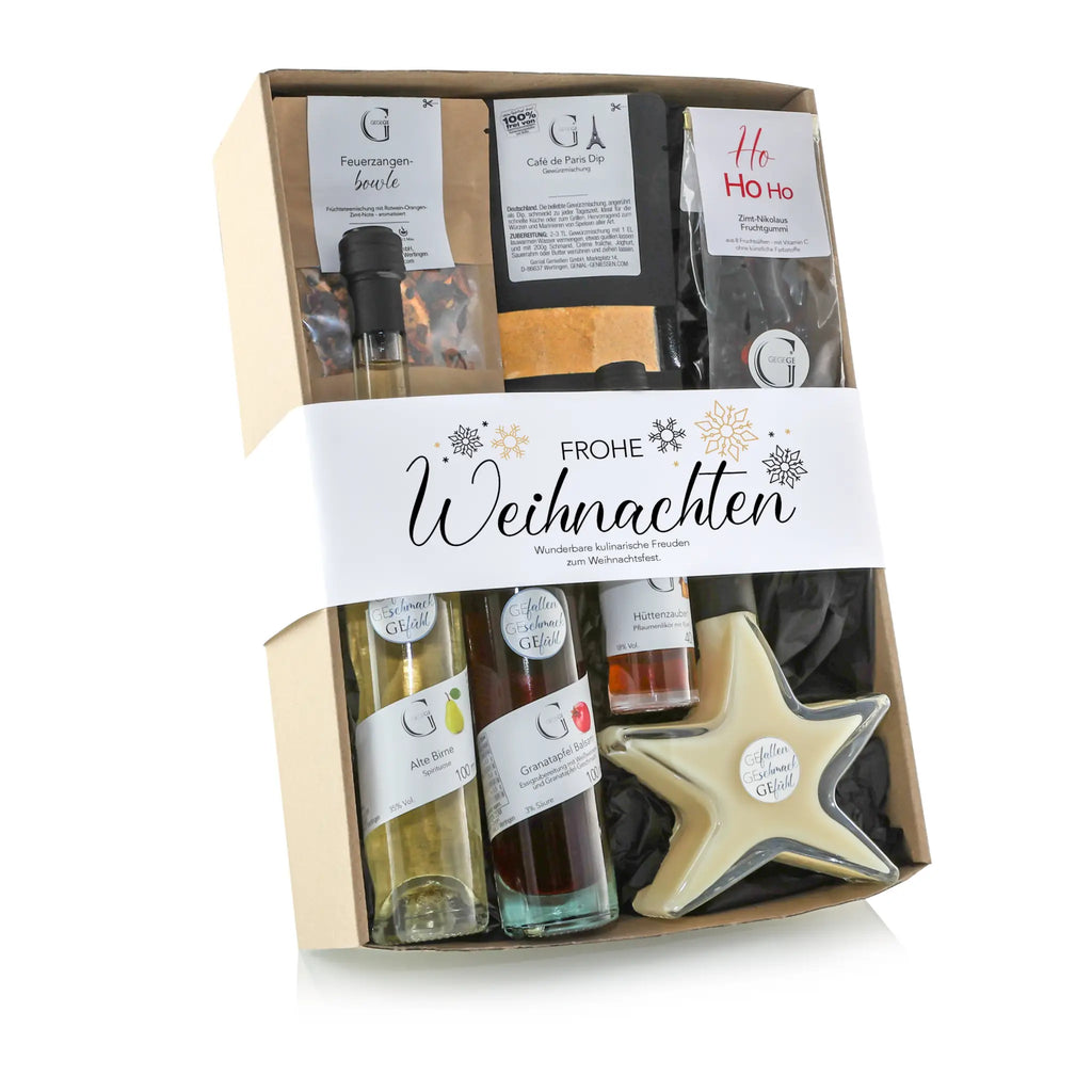 Creamfarbener sternförmiger keramik kerzenhalter mit silberner rand und geprägtem frohe weihnachten branding
