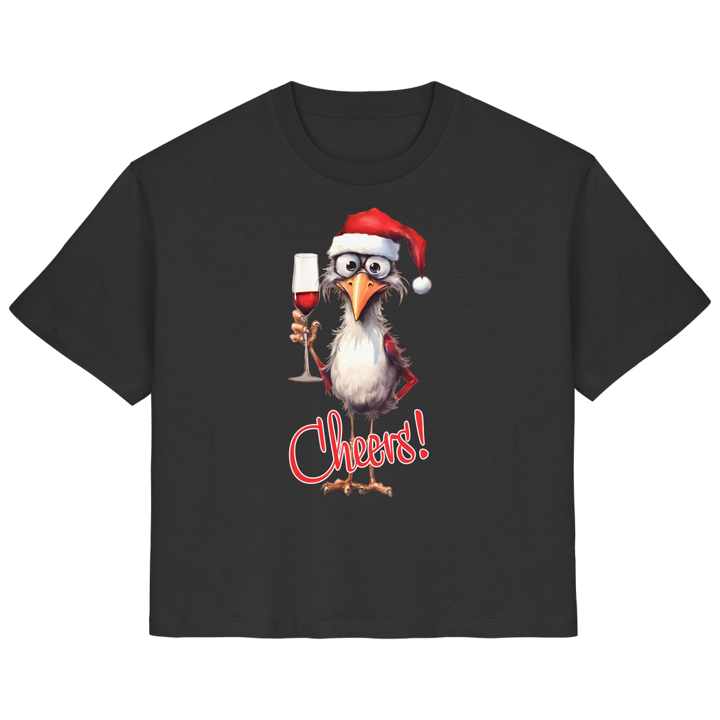 Weihnachtsshirt Damen • Santa Chicken Cheers! • Bio-Ladies-Shirt