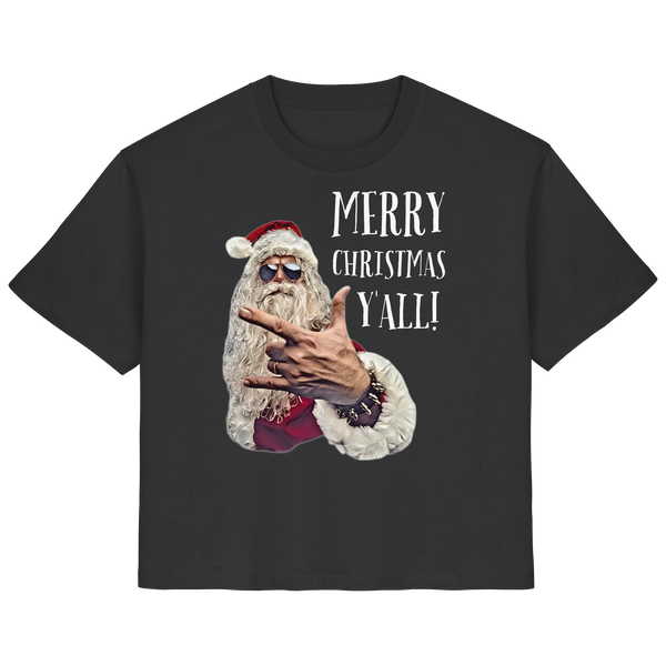 Weihnachtsshirt Damen Cool Santa • Merry Christmas y'all • Bio-Ladies-Shirt