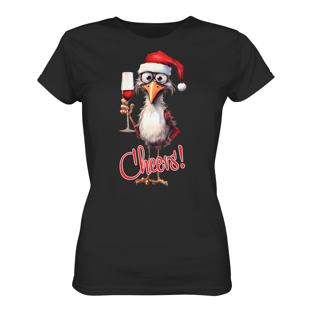 Weihnachtsshirt Damen • Santa Chicken Cheers! • Bio-Ladies-Shirt