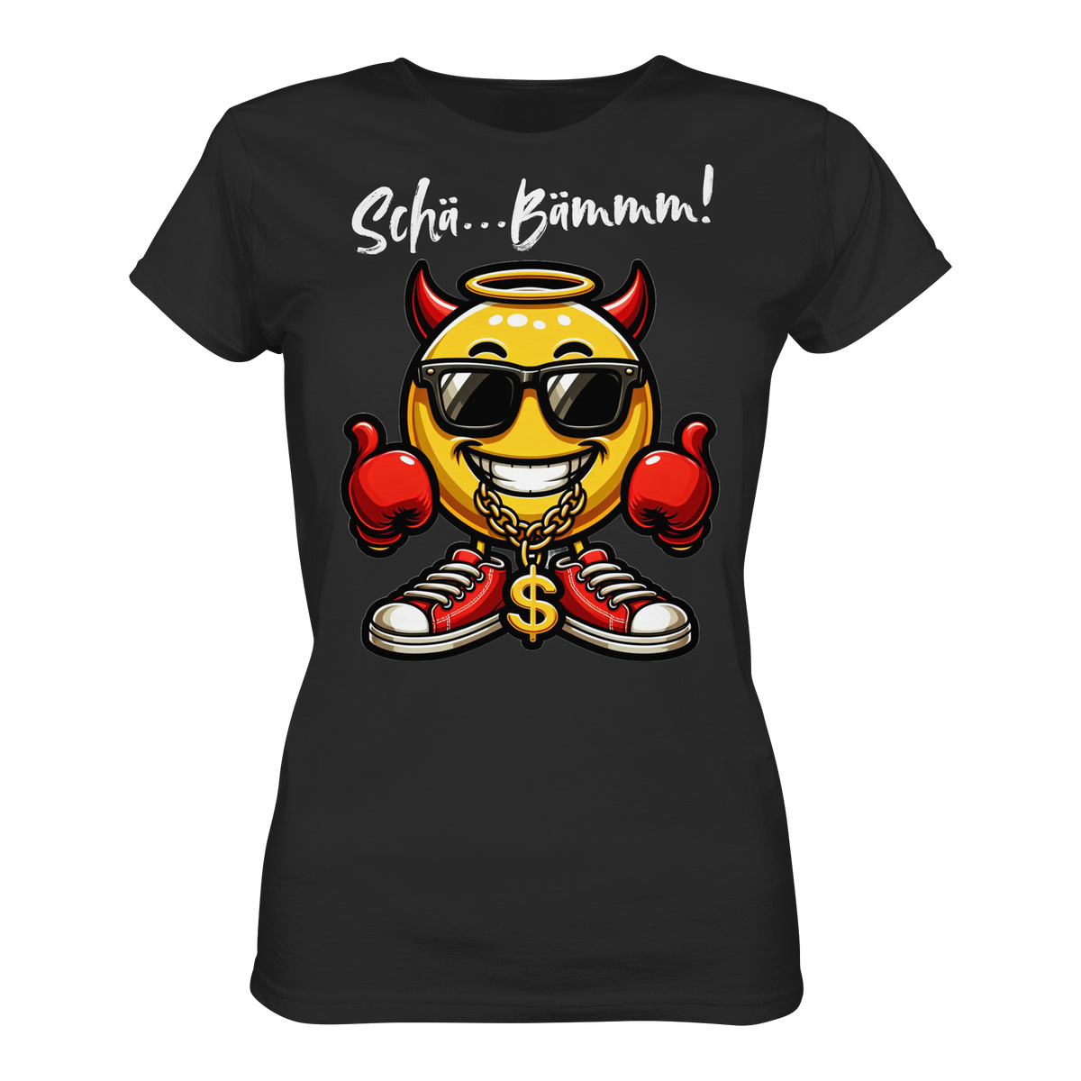 Damenshirt mit Emoji • Schä…Bämmm! • Bio-Ladies-Shirt