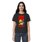 Damenshirt mit Ente • Ohne Kaffee, ohne mich! • Bio-Ladies-Shirt