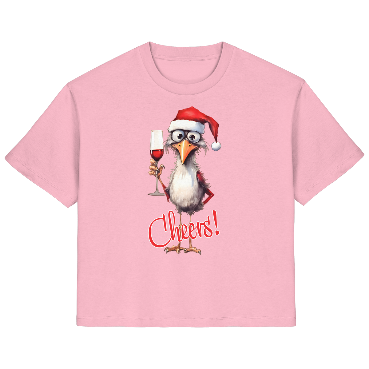 Weihnachtsshirt Damen • Santa Chicken Cheers! • Bio-Ladies-Shirt