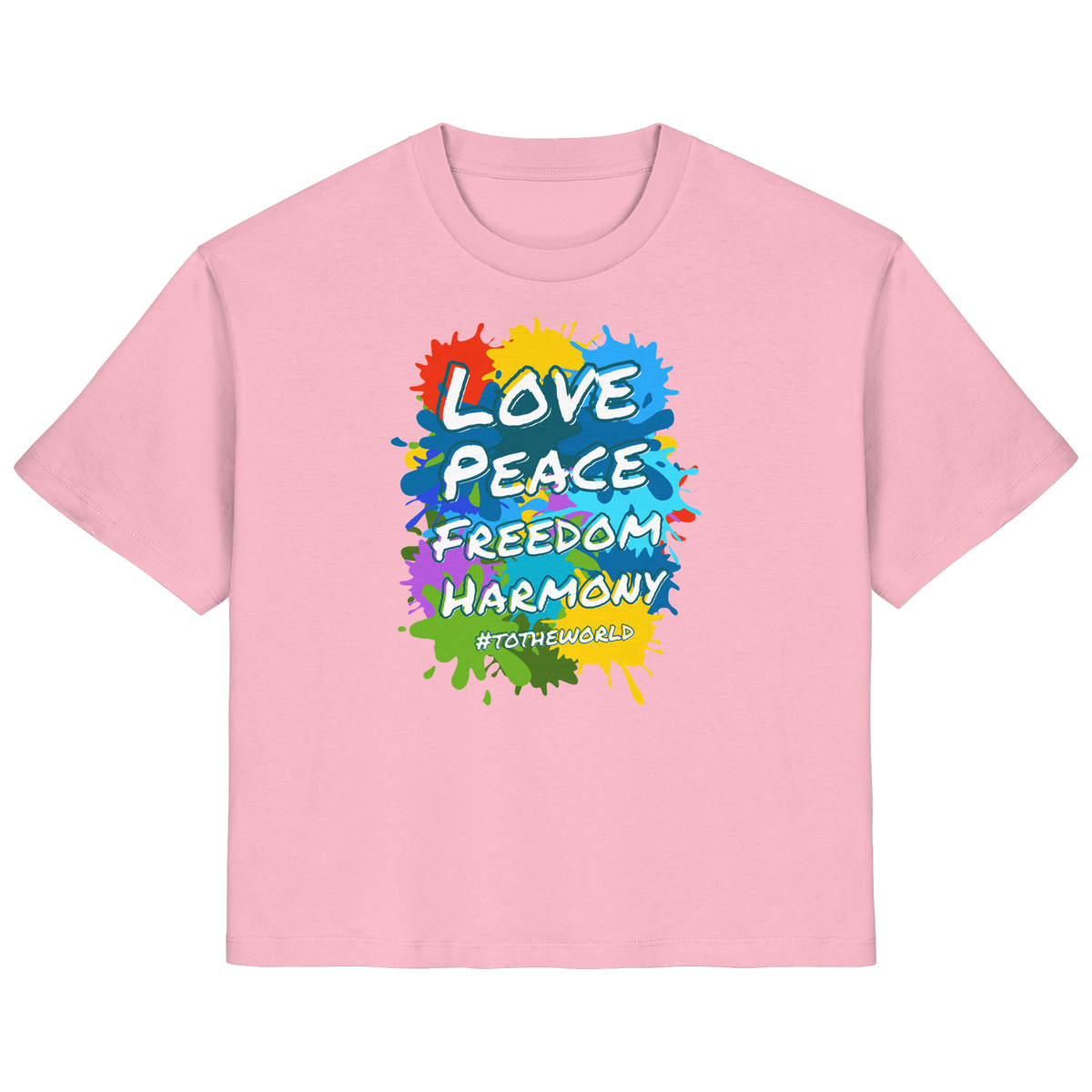 Peace-Damenshirt • Love Peace Freedom Harmony • Bio-Ladies-Shirt