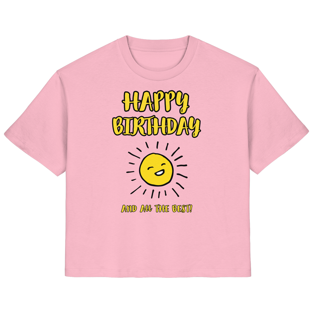 Geburtstagsshirt Damen Happy Birthday and all the best • Bio-Ladies-Shirt
