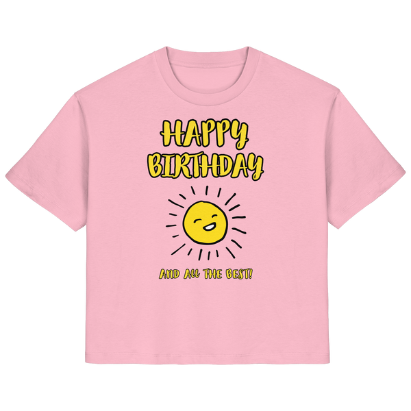 Geburtstagsshirt Damen Happy Birthday and all the best • Bio-Ladies-Shirt