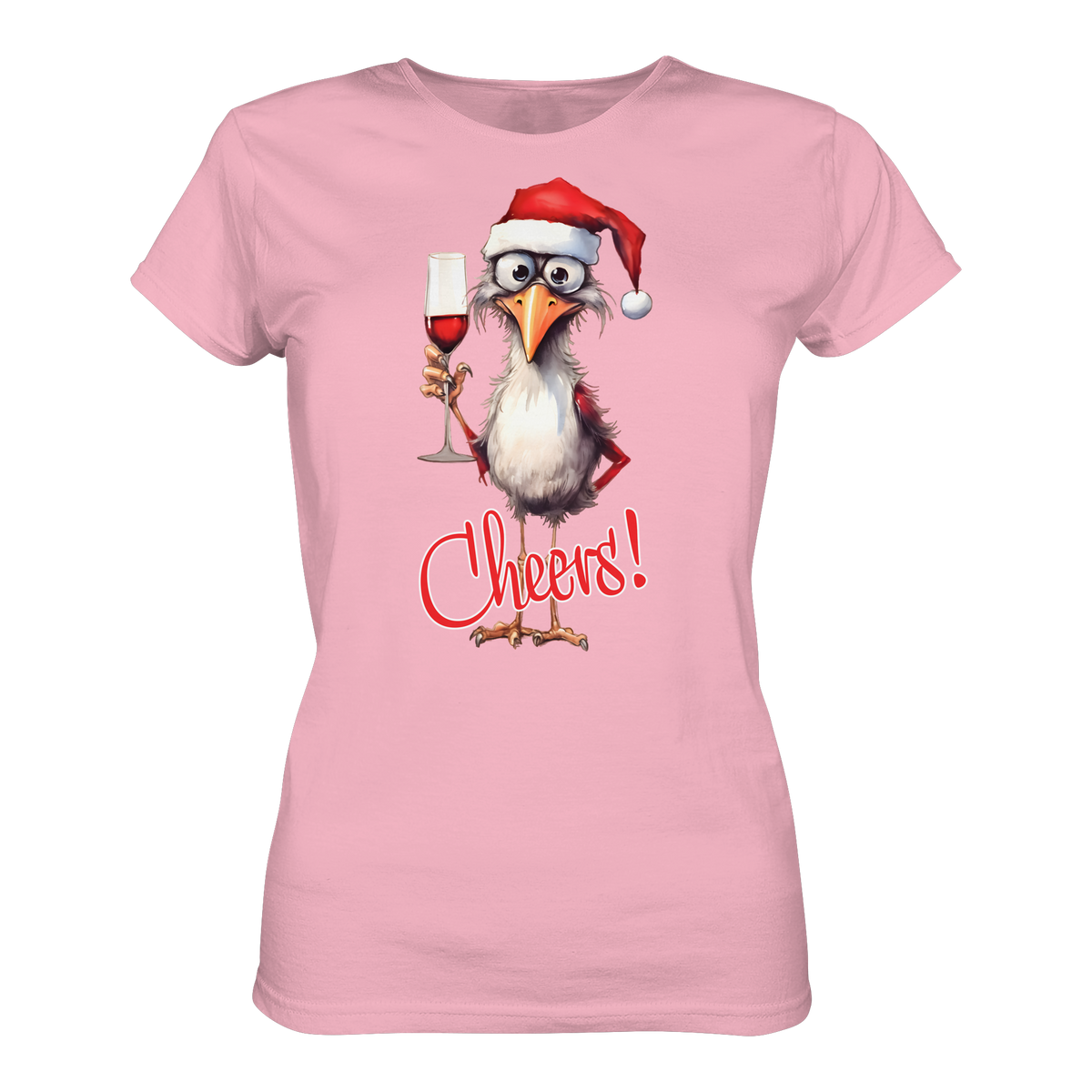 Weihnachtsshirt Damen • Santa Chicken Cheers! • Bio-Ladies-Shirt