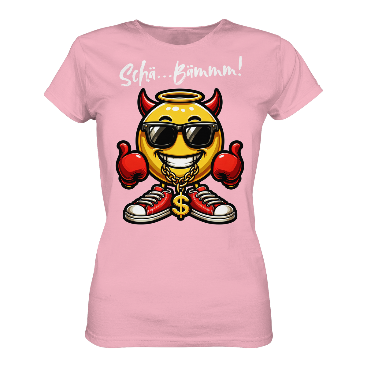 Damenshirt mit Emoji • Schä…Bämmm! • Bio-Ladies-Shirt