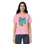 Peace-Damenshirt • Love Peace Freedom Harmony • Bio-Ladies-Shirt