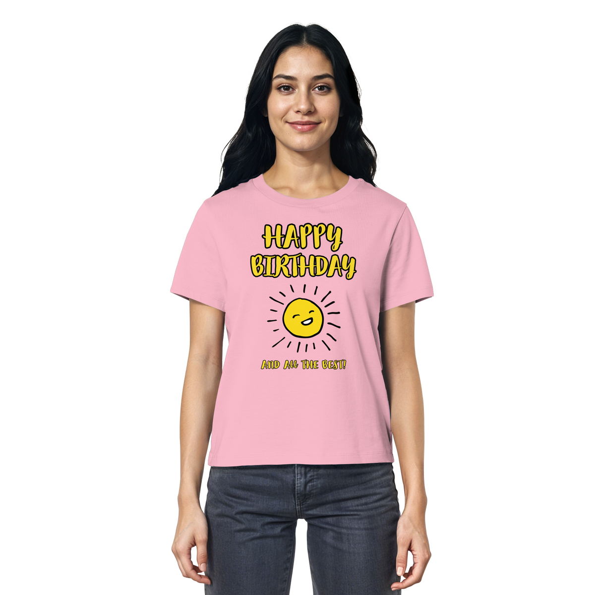 Geburtstagsshirt Damen Happy Birthday and all the best • Bio-Ladies-Shirt