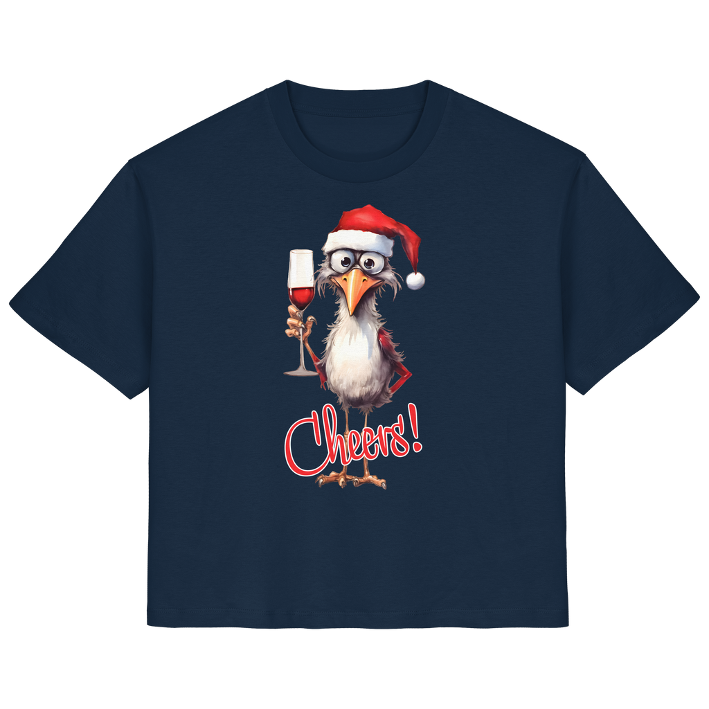 Weihnachtsshirt Damen • Santa Chicken Cheers! • Bio-Ladies-Shirt