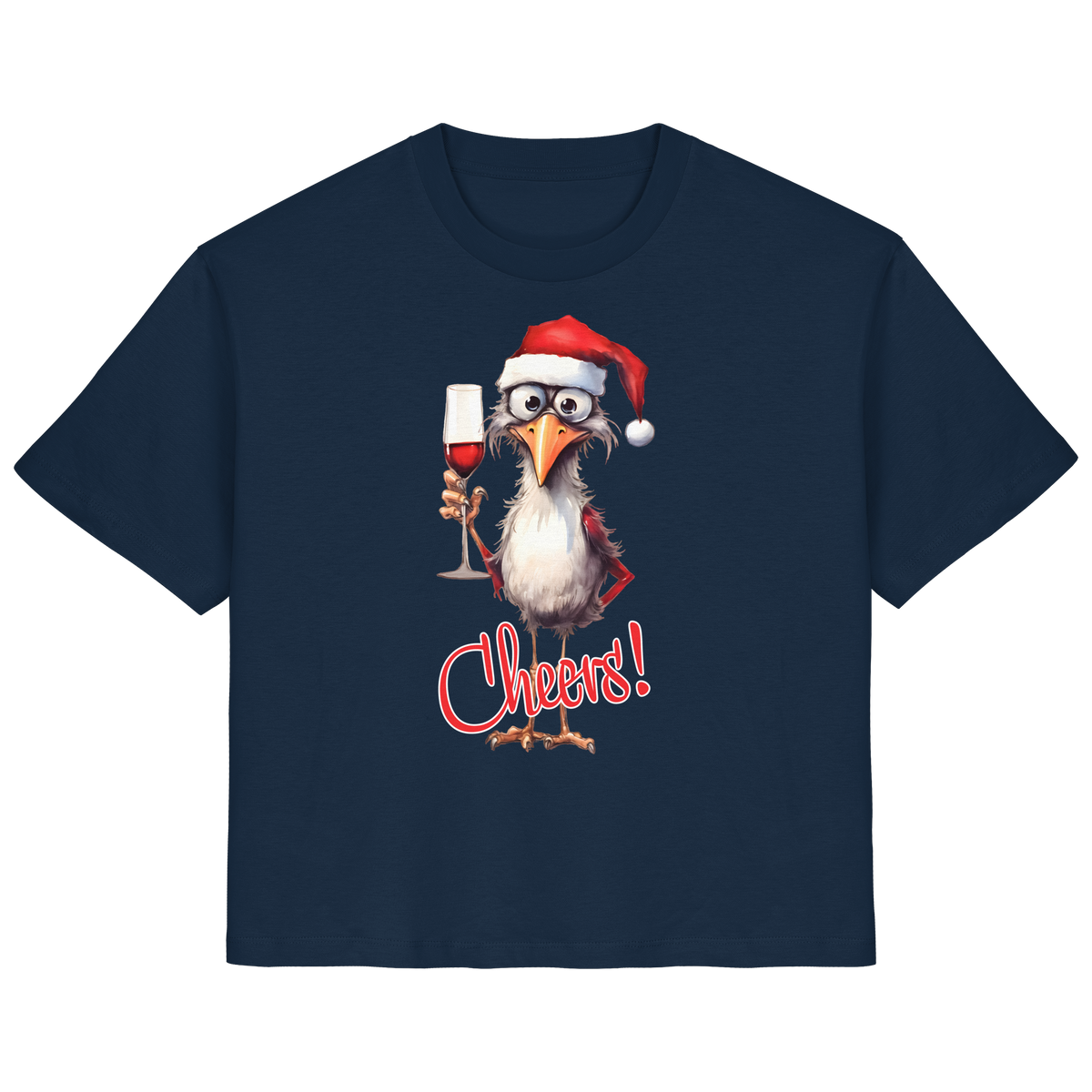 Weihnachtsshirt Damen • Santa Chicken Cheers! • Bio-Ladies-Shirt