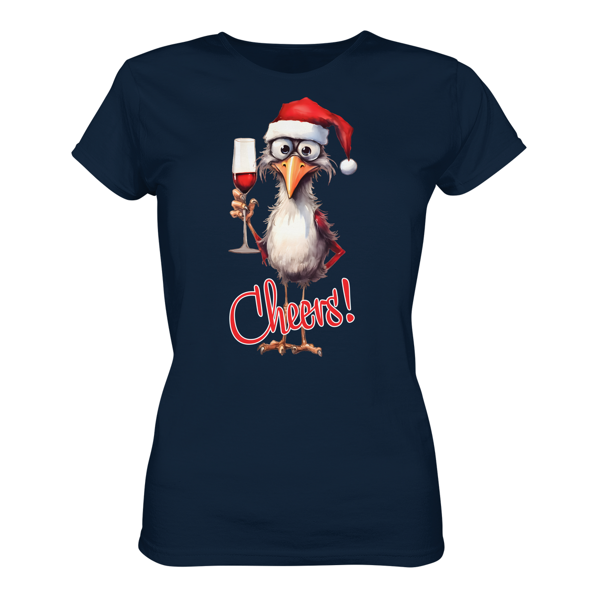 Weihnachtsshirt Damen • Santa Chicken Cheers! • Bio-Ladies-Shirt